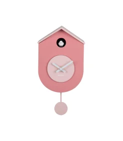Hot Wandklok Grato Cuckoo - Lichtroze - 9.2x17.5x33.2cm Klokken