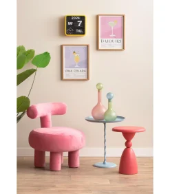 New Wandklok Mini Flip - Okergeel - 10x24x24cm Klokken