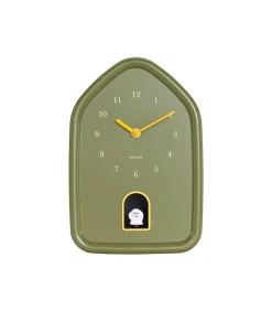 Discount Wandklok Modern Doggy - Groen - 29.1x20x29.1cm Klokken
