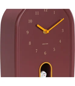 Online Wandklok Modern Doggy - Rood - 29.1x20x29.1cm Klokken