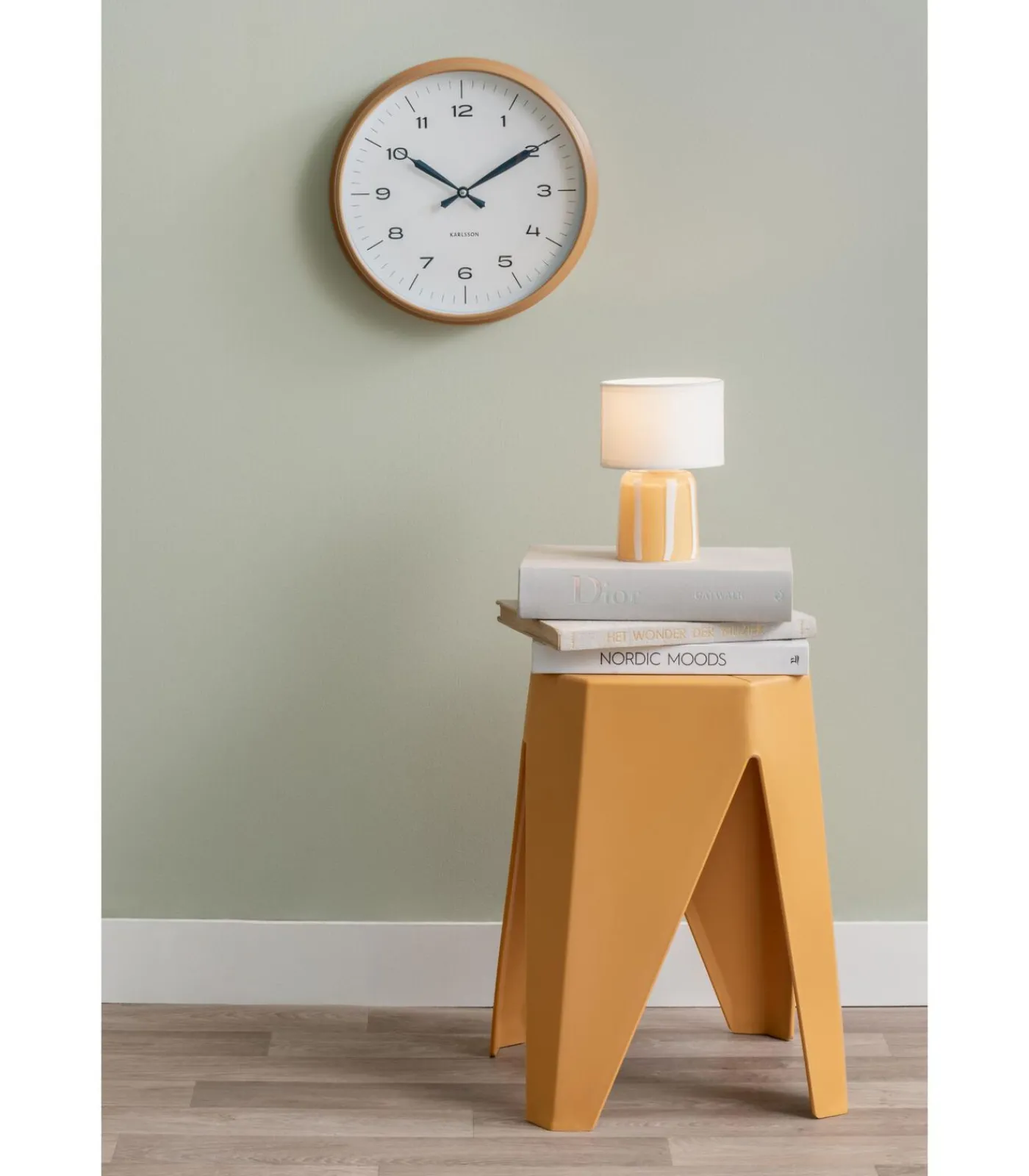 Clearance Wandklok Modern Factory - Okergeel - Ø30cm Klokken