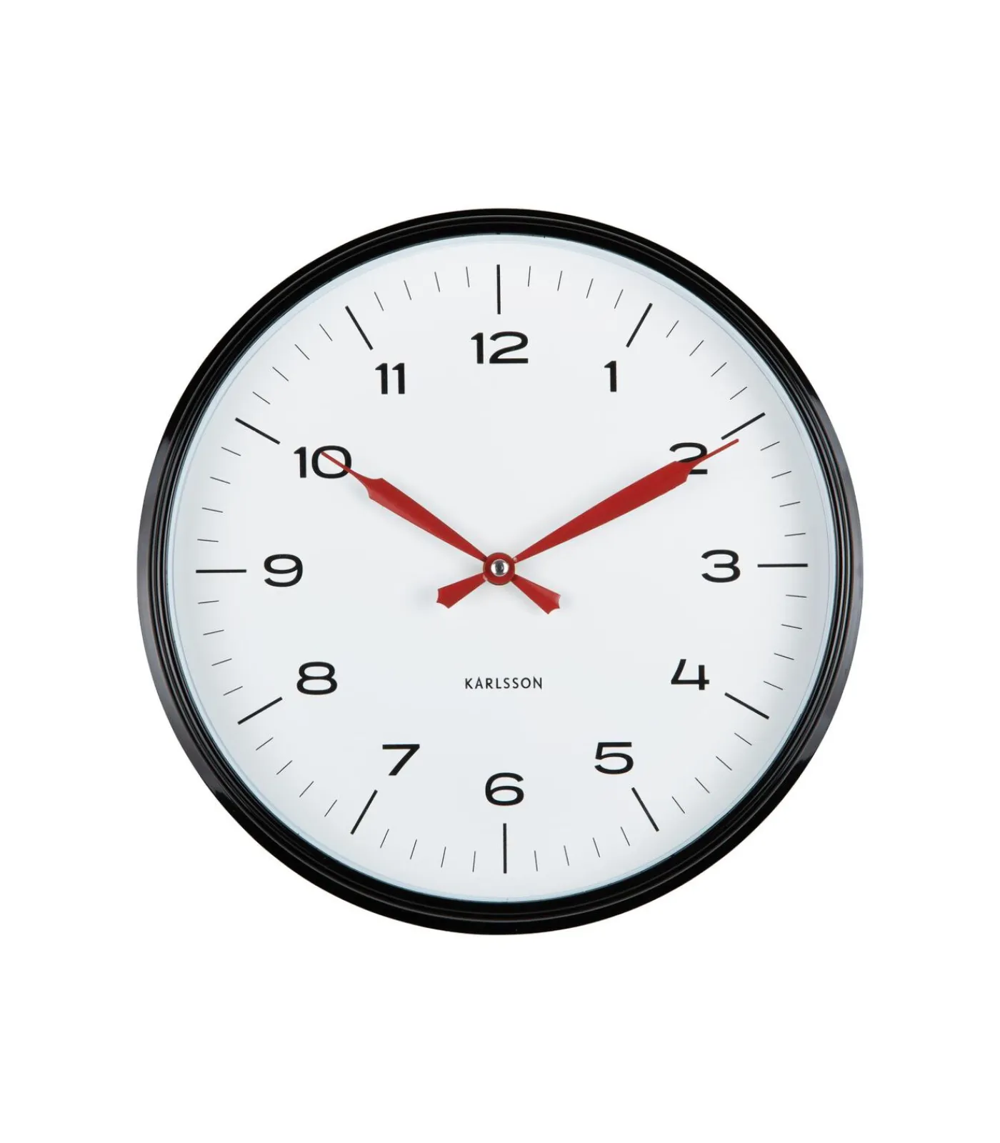 Wandklok Modern Factory - Mat zwart - Ø30cm Klokken