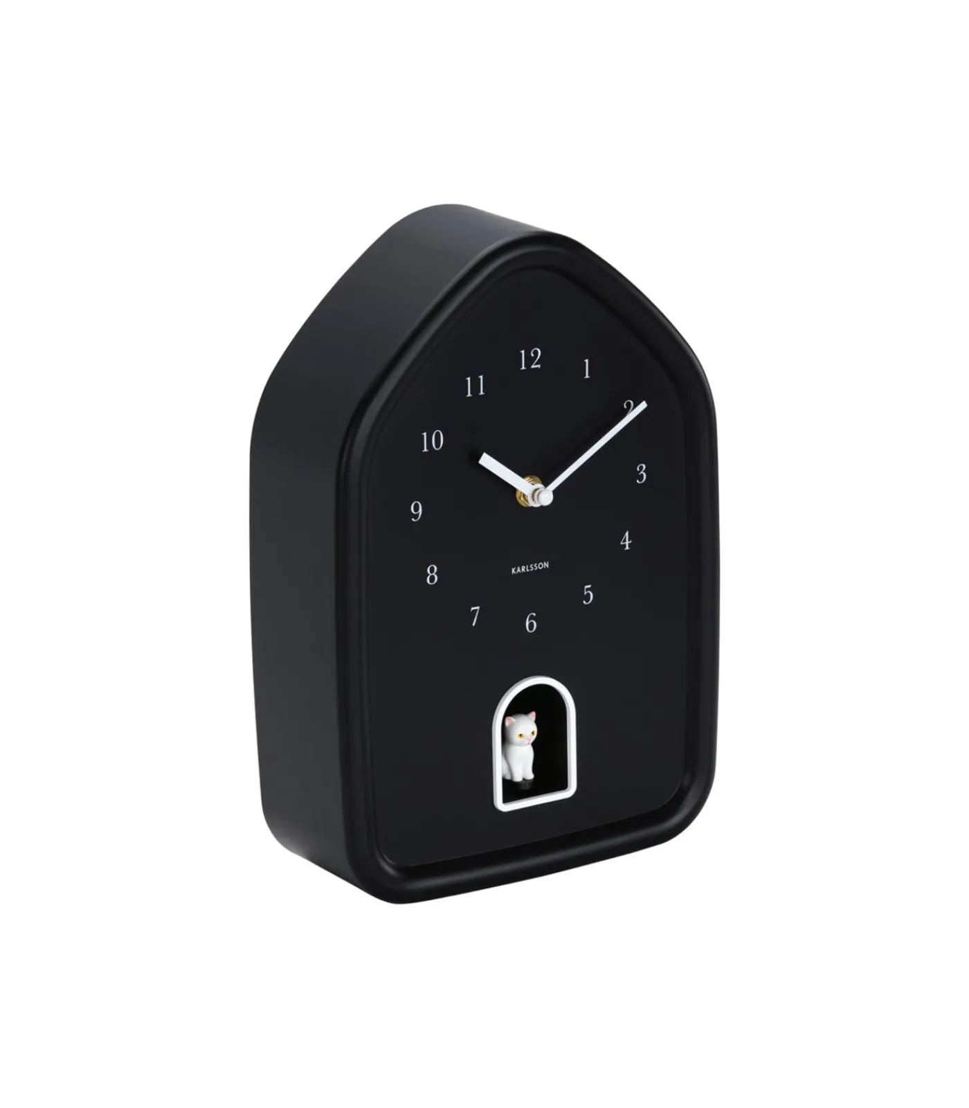 Hot Wandklok Modern Kitty - Zwart - 29.1x20x29.1cm Klokken
