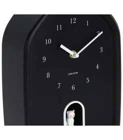 Hot Wandklok Modern Kitty - Zwart - 29.1x20x29.1cm Klokken