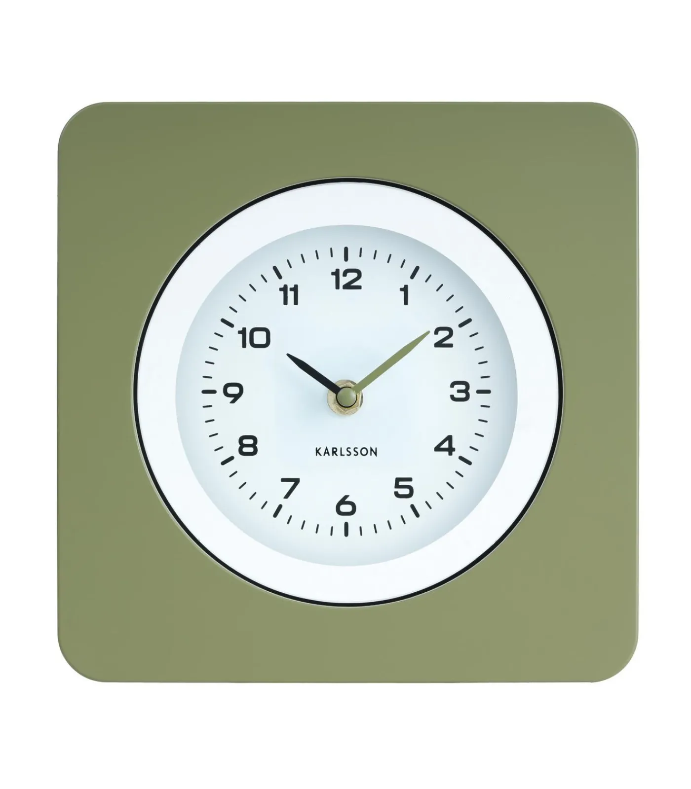 Outlet Wandklok New Vintage - Legergroen - 4.4x22x22cm Klokken