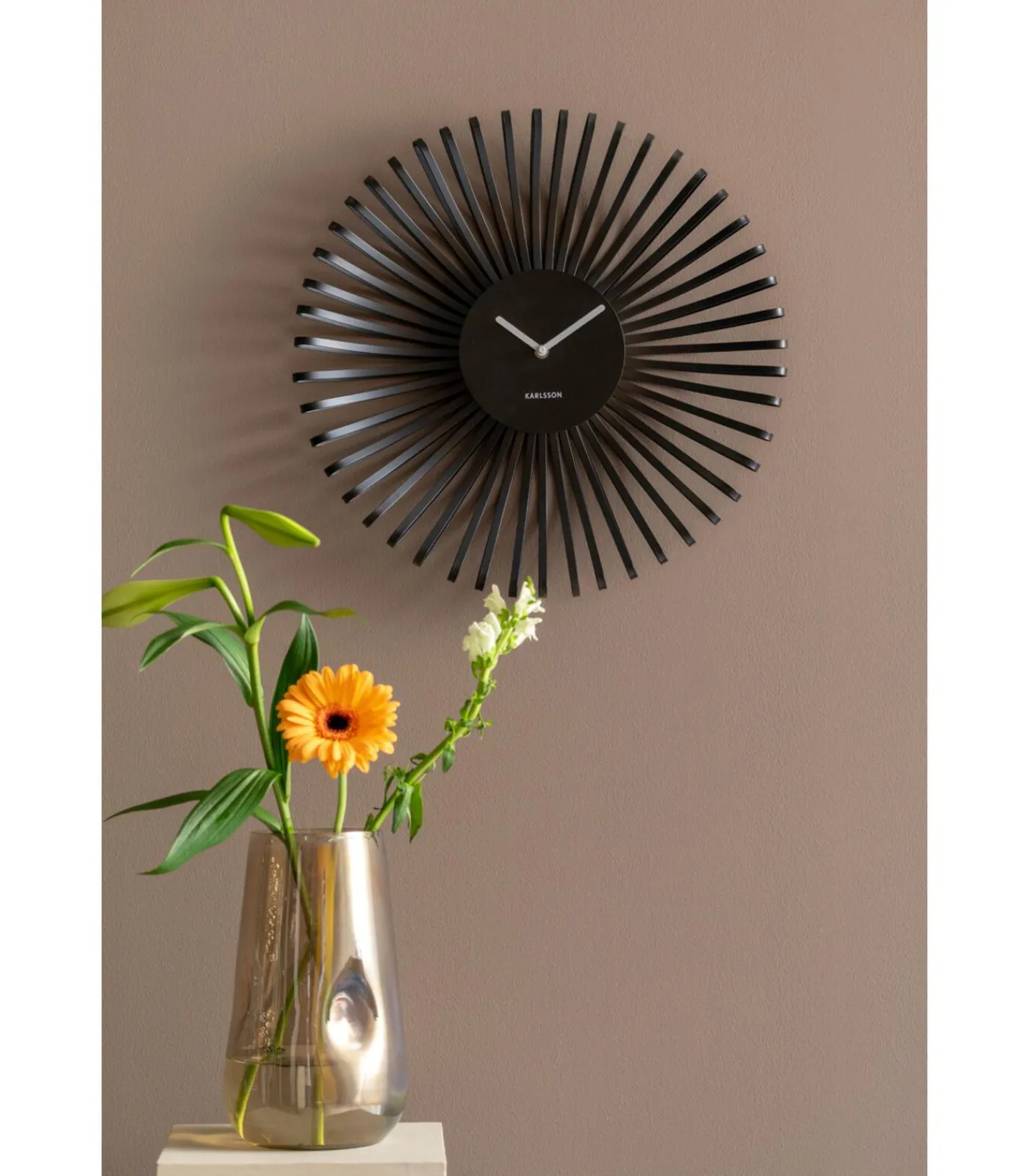 Hot Wandklok Polo - Zwart - 48x48x48cm Klokken