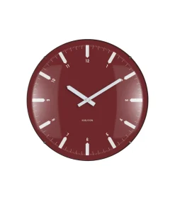 Discount Wandklok Realista Dome - Rood - 35x35x35cm Klokken