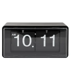 Wandklok Retro Boxed Flip - Mat zwart - 20x10x10cm Klokken