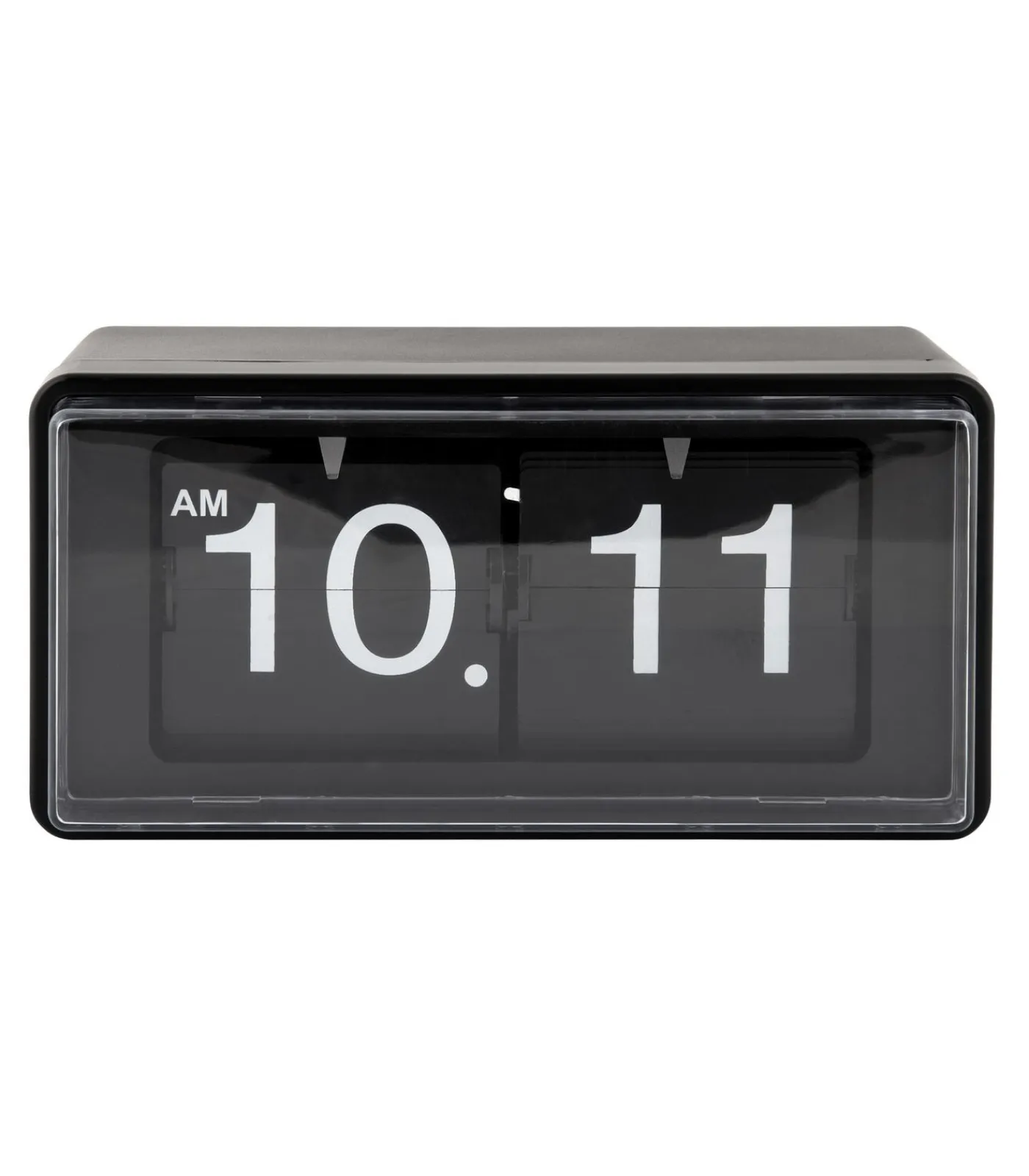 Wandklok Retro Boxed Flip - Mat zwart - 20x10x10cm Klokken