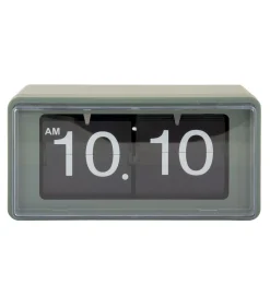 Discount Wandklok Retro Boxed Flip - Jungle groen - 20x10x10cm Klokken