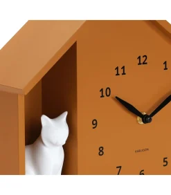 Sale Wandklok Siting Cat - Geel - 24.9x24.9x27cm Klokken