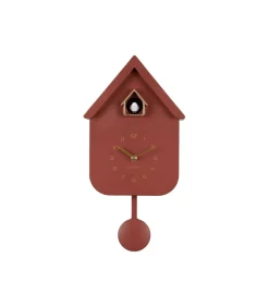 New Wandklok Solo Color Cuckoo - Bordeaux - 6x21,5x41cm Klokken