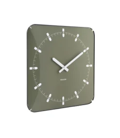 Sale Wandklok Sucinto Dome Square - Groen - 35x35x35cm Klokken