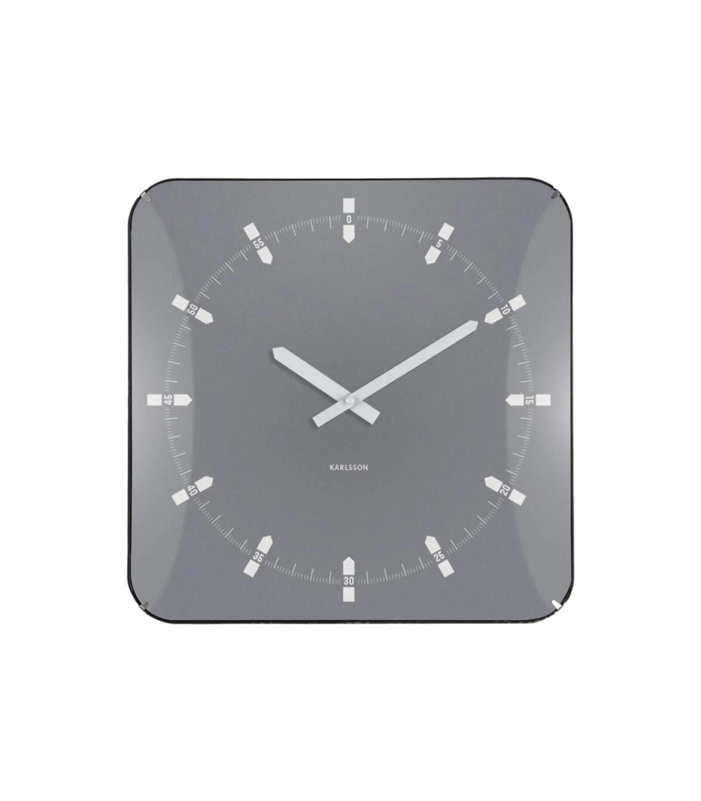 Sale Wandklok Sucinto Dome Square - Grijs - 35x35x35cm Klokken