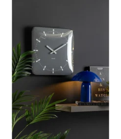 Sale Wandklok Sucinto Dome Square - Grijs - 35x35x35cm Klokken