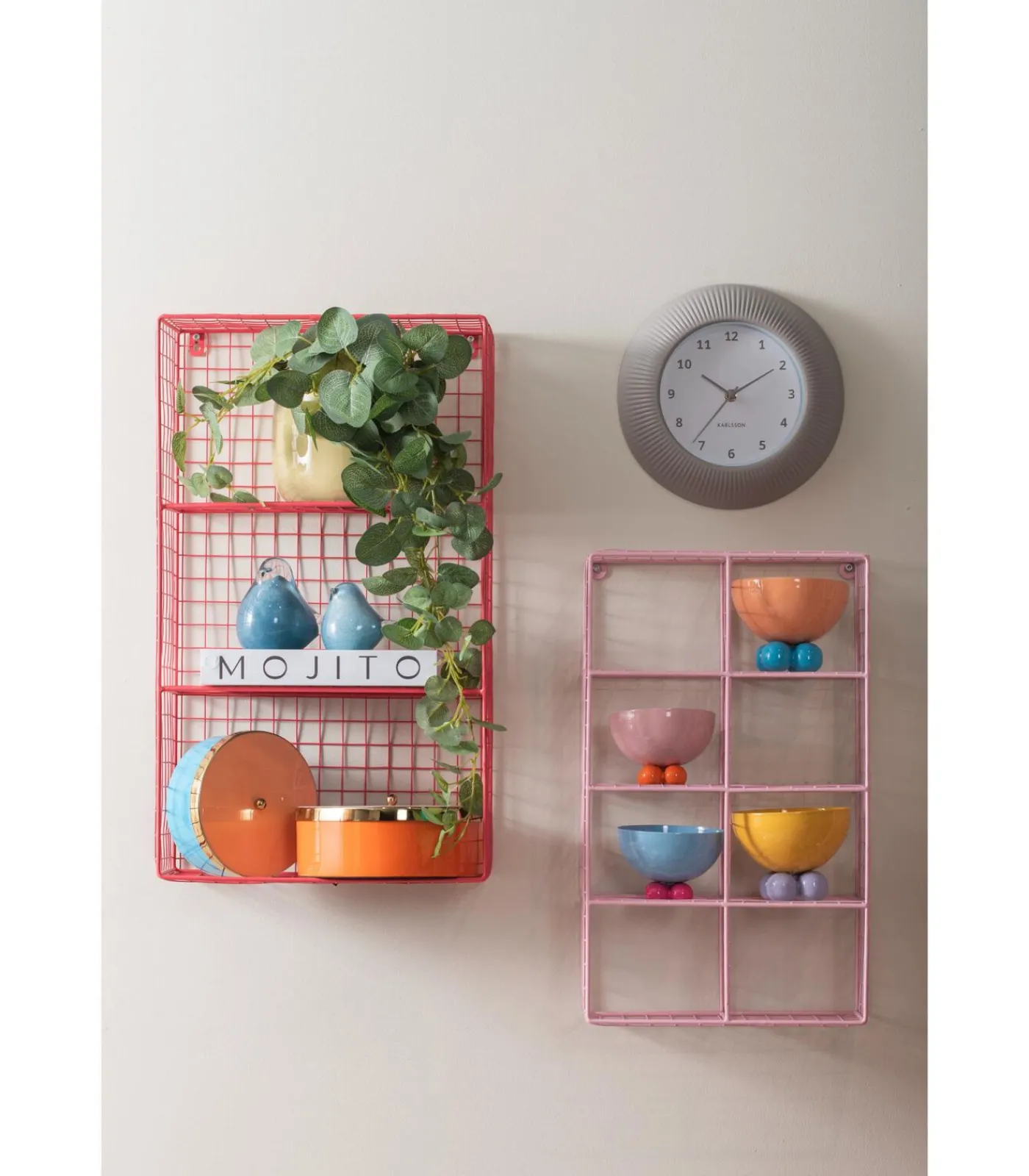 Discount Wandklok Tender Rib - Warmgrijs - Ø25cm Klokken