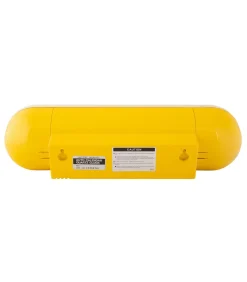 Online Wandklok Tube Flip - Heldergeel - 38x10x13.5cm Klokken