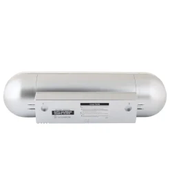 Clearance Wandklok Tube Flip - Zilver - 38x10x13.5cm Klokken