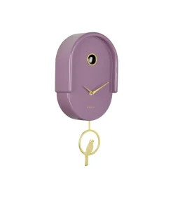 Clearance Wandklok Tweet - Paars - 20x8.5x42cm Klokken