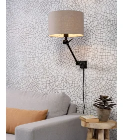 Outlet Wandlamp Amsterdam - Taupe/Zwart - 65x32x45cm Muurverlichting