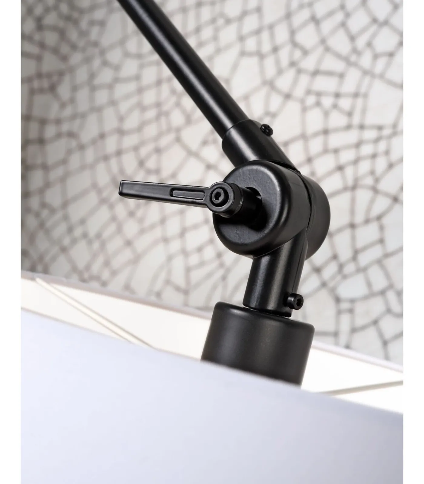 Discount Wandlamp Amsterdam - Wit/Zwart - 65x32x45cm Muurverlichting