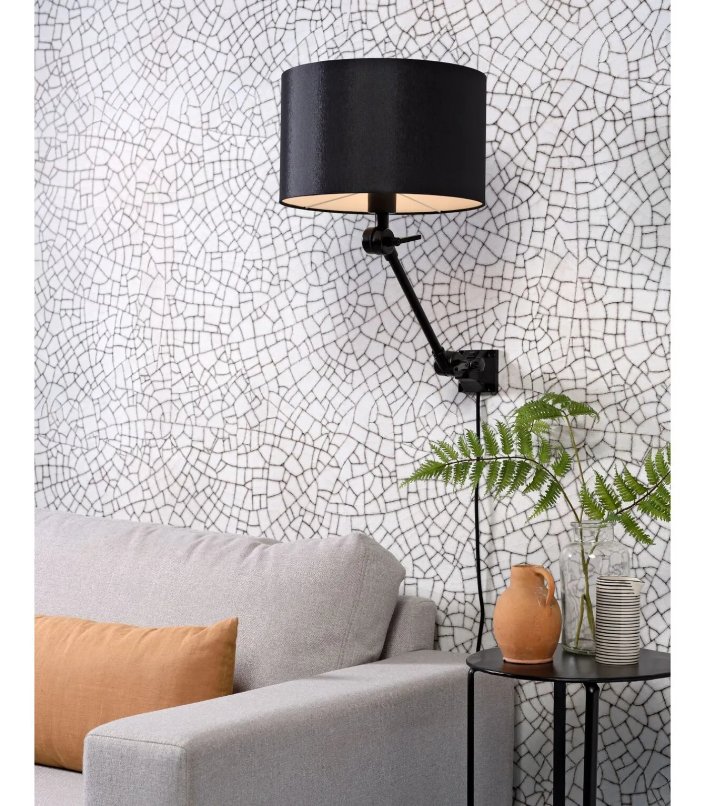 Wandlamp Amsterdam - Zwart/Zwart - 65x32x45cm Muurverlichting