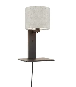 Clearance Wandlamp Andes - Bamboe Zwart/Naturel - 19x24x36cm Muurverlichting