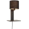 Outlet Wandlamp Andes - Bamboe Zwart/Zwart - 19x24x36cm Muurverlichting