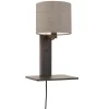 Sale Wandlamp Andes - Bamboe Zwart/Taupe - 19x24x36cm Muurverlichting