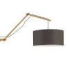Online Wandlamp Andes - Bamboe/Donkergrijs - 95x47x55cm Muurverlichting