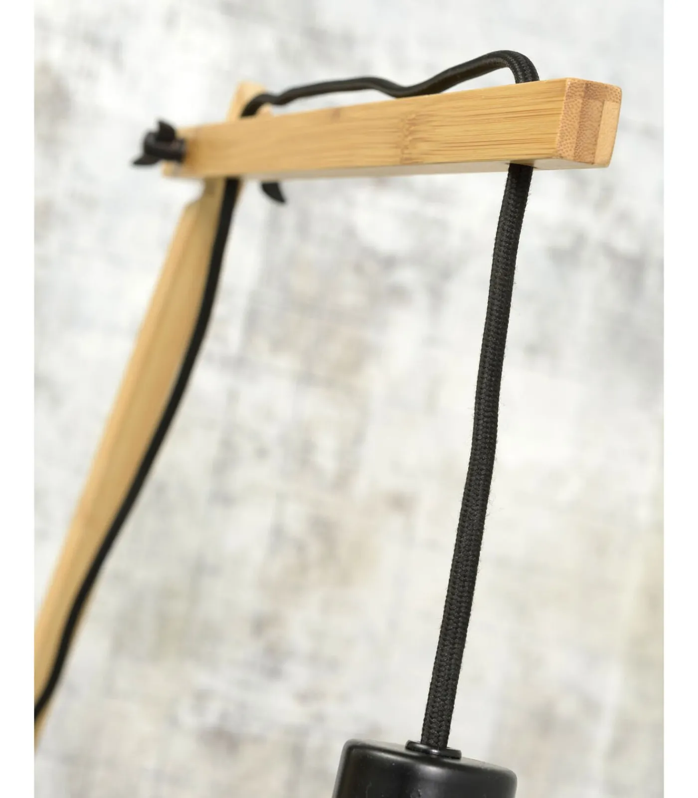 Online Wandlamp Andes - Bamboe/Donkergrijs - 95x47x55cm Muurverlichting