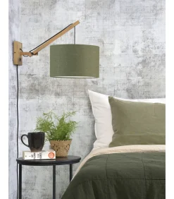 Wandlamp Andes - Bamboe/Groen - 50x32x45cm Muurverlichting