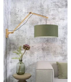 Best Wandlamp Andes - Bamboe/Groen - 95x47x55cm Muurverlichting