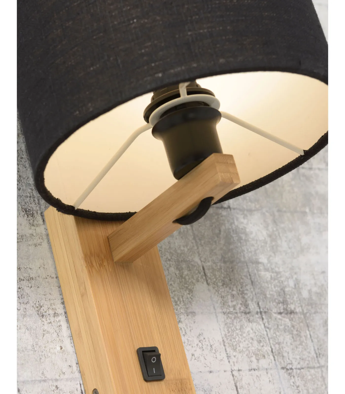 Online Wandlamp Andes - Bamboe/Naturel - 19x24x36cm Muurverlichting