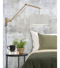 New Wandlamp Andes - Bamboe/Naturel - 95x47x55cm Muurverlichting