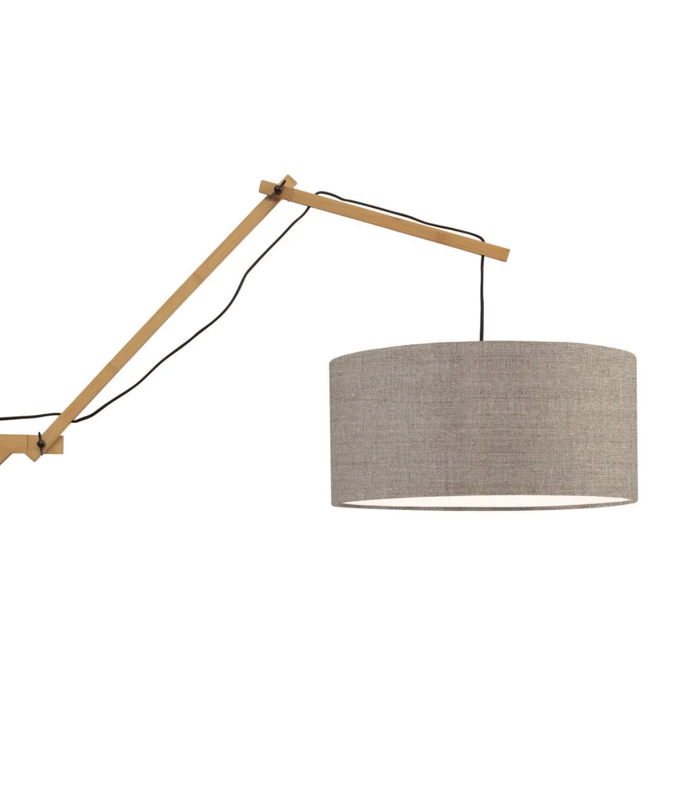 New Wandlamp Andes - Bamboe/Taupe - 95x47x55cm Muurverlichting
