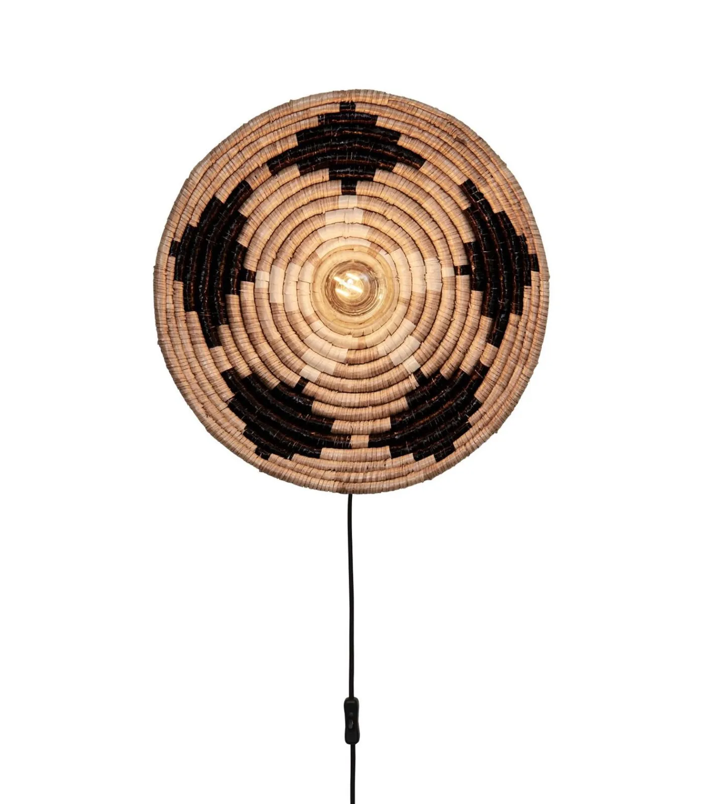 Wandlamp Andros - Naturel/Zwart - Ø45cm Muurverlichting