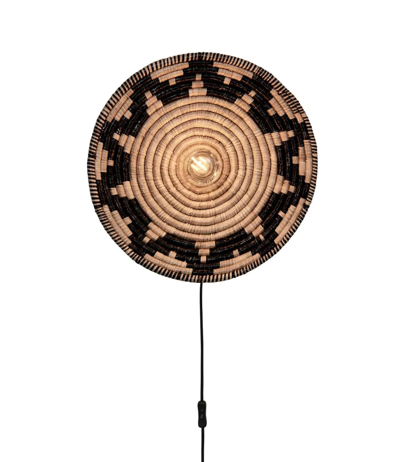 Wandlamp Andros - Naturel/Zwart - Ø45cm Muurverlichting