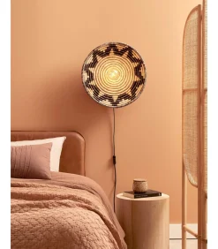 Wandlamp Andros - Naturel/Zwart - Ø45cm Muurverlichting