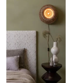 Hot Wandlamp Barbados - Naturel - Ø35cm Muurverlichting