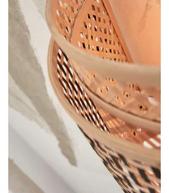Hot Wandlamp Bhutan - Bamboe/Zwart - 32x16x27cm Muurverlichting