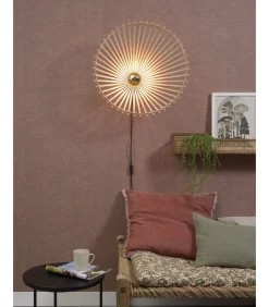 Clearance Wandlamp Bromo - Bamboe - Asymmetrisch - Ø60cm Muurverlichting