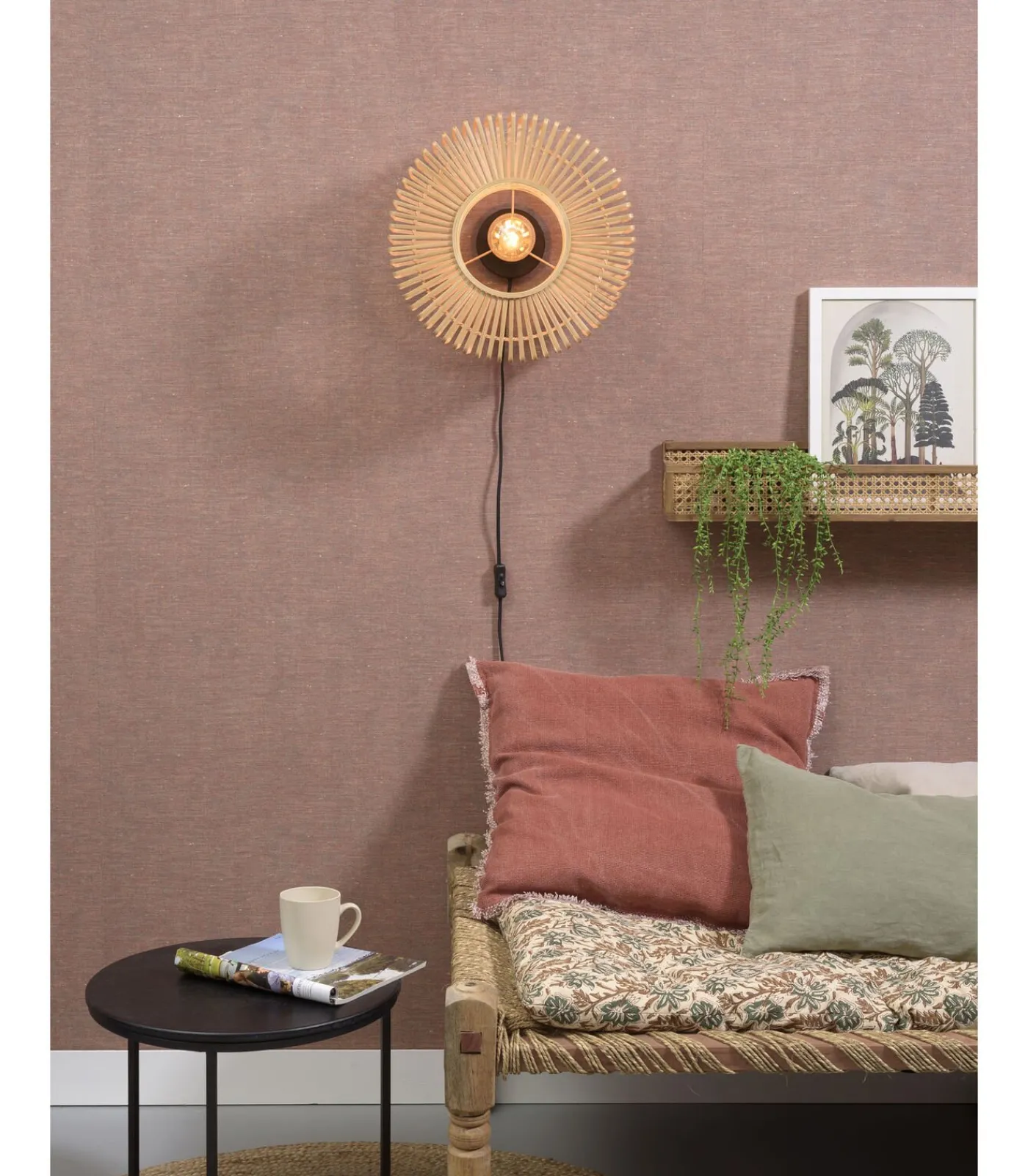New Wandlamp Bromo - Bamboe - Ø40cm Muurverlichting