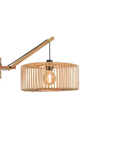 Best Wandlamp Bromo - Bamboe - 55x40x45cm Muurverlichting