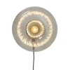 Outlet Wandlamp Brussels - Goud/Glas - Ø27cm Muurverlichting