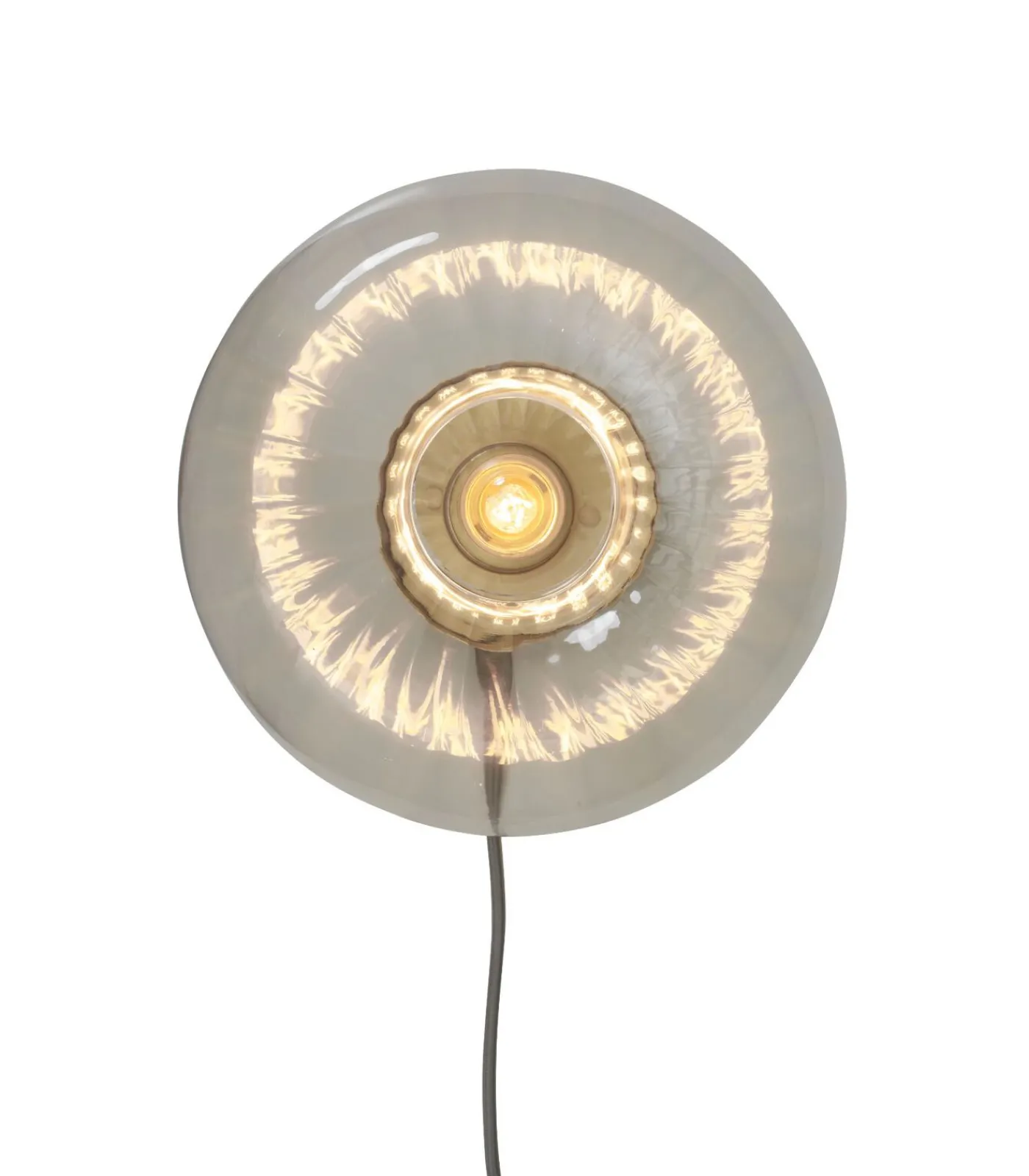 Outlet Wandlamp Brussels - Goud/Glas - Ø27cm Muurverlichting