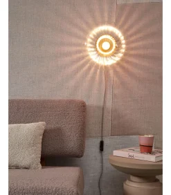Outlet Wandlamp Brussels - Goud/Glas - Ø27cm Muurverlichting