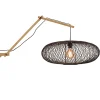 Wandlamp Cango - Bamboe/Zwart - 105x60x60cm Muurverlichting