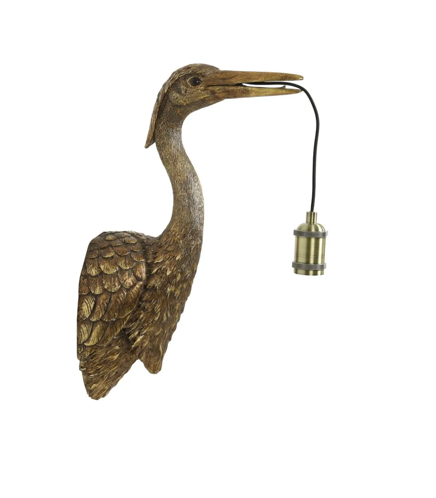 New Wandlamp Crane - Antiek Brons - 29.5x16x48cm Muurverlichting
