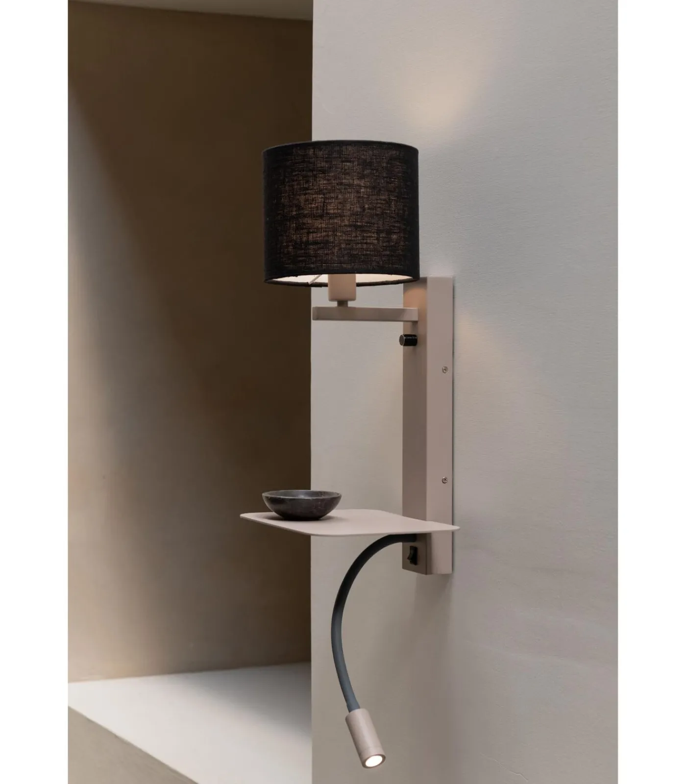 New Wandlamp Florence - Bruin - 24x24x52cm Muurverlichting